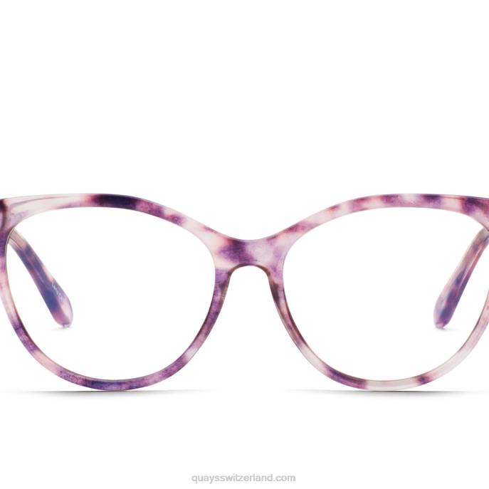 die ganze Nacht rx 00HB394 lila schildkröte/klar rxQuay - Quay brille