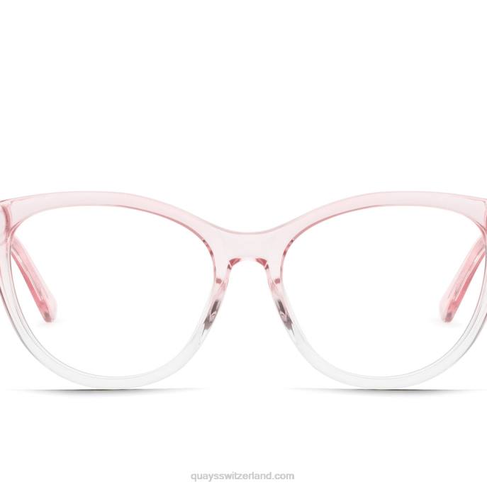 Quay sonnenbrille - die ganze Nacht rx 00HB395 rosa klar/klar empfQuay