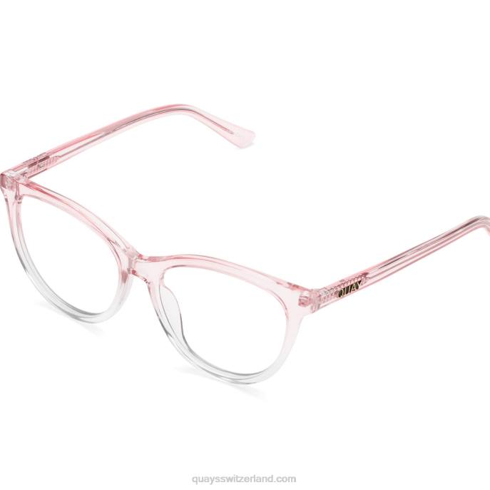 Quay sonnenbrille - die ganze Nacht rx 00HB395 rosa klar/klar empfQuay