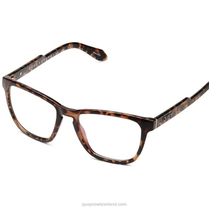 Quay sonnenbrille - fest verdrahteter Empfang 00HB368 schildkröte/klar rxQuay