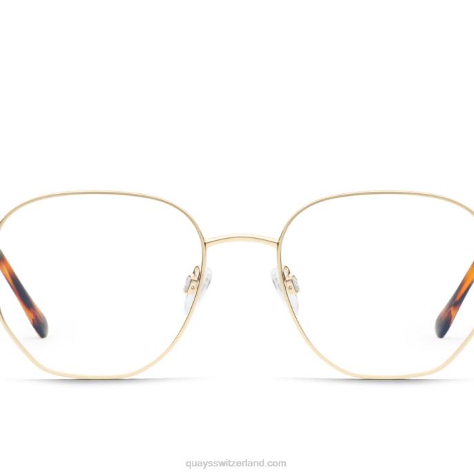 großer leichter rx 00HB358 gold/klar rxQuay - Quay brille
