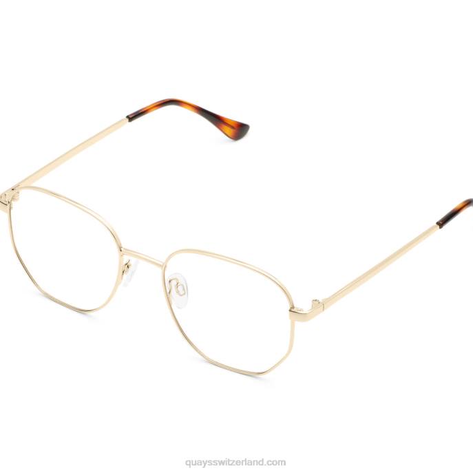 großer leichter rx 00HB358 gold/klar rxQuay - Quay brille
