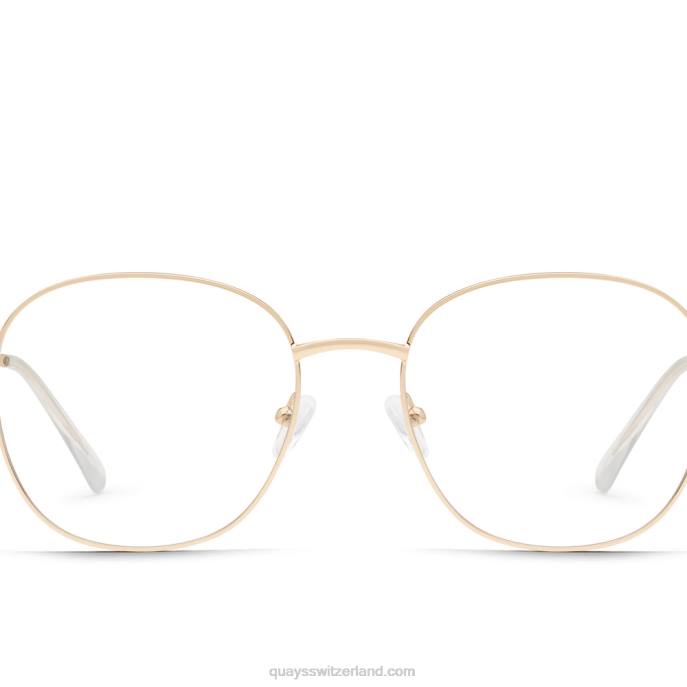 Quay sonnenbrille - jezabell leichtgewicht rx 00HB350 gold/klar rxQuay
