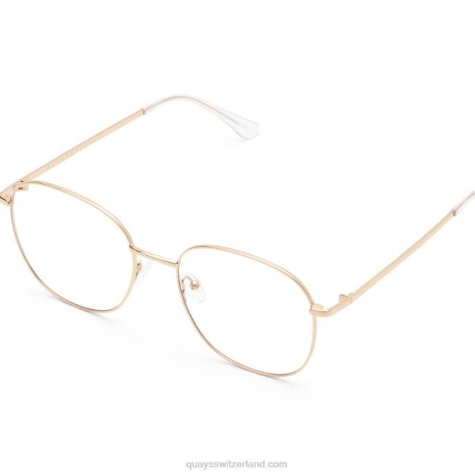 Quay sonnenbrille - jezabell leichtgewicht rx 00HB350 gold/klar rxQuay