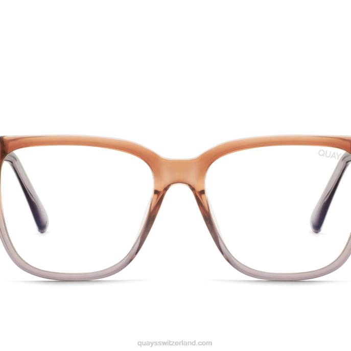 kabelgebundener Empfang 00HB298 hellbrauner/klarer EmpfangQuay - Quay brille