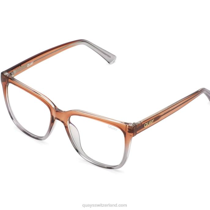kabelgebundener Empfang 00HB298 hellbrauner/klarer EmpfangQuay - Quay brille