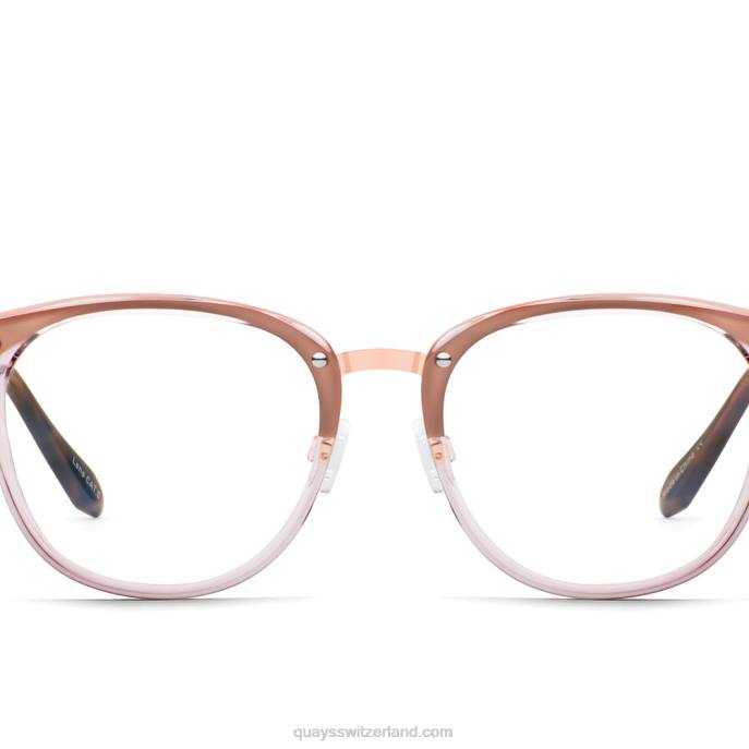 letztes Wort rx 00HB403 hellrosa/klar rxQuay - Quay brille