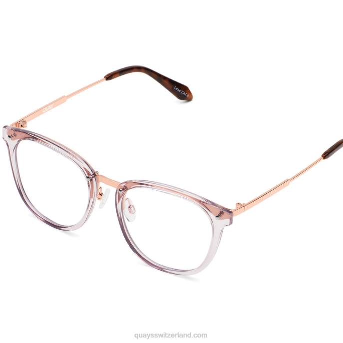 letztes Wort rx 00HB403 hellrosa/klar rxQuay - Quay brille