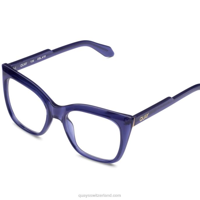 markiere mich bevel rx 00HB412 blau/klar empfQuay - Quay brille