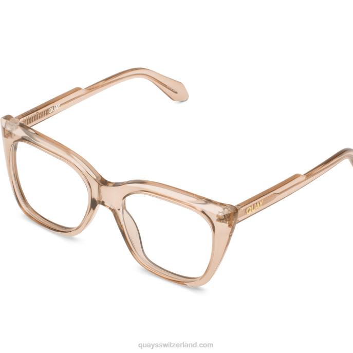 Quay sonnenbrille - markiere mich bevel rx 00HB413 sand/klar rxQuay