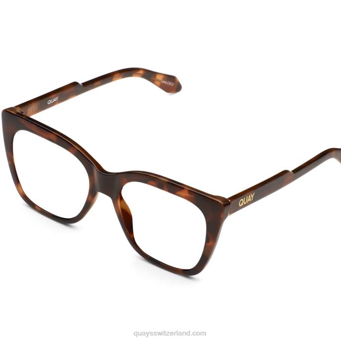 Quay sonnenbrille - markiere mich rx 00HB356 schildkröte/klar rxQuay