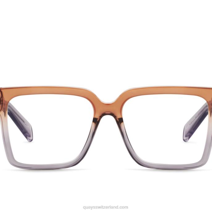Quay sonnenbrille - mein typ rx 00HB365 hellbraun bis klar/klar rxQuay