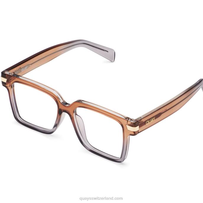 Quay sonnenbrille - mein typ rx 00HB365 hellbraun bis klar/klar rxQuay
