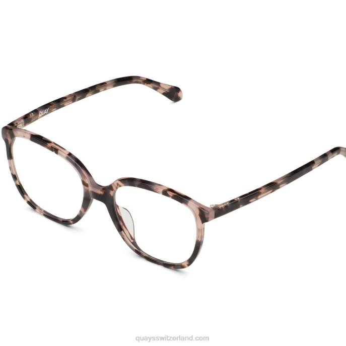 Quay sonnenbrille - ruf mich an rx 00HB398 Milchschildkröte/klarer EmpfangQuay