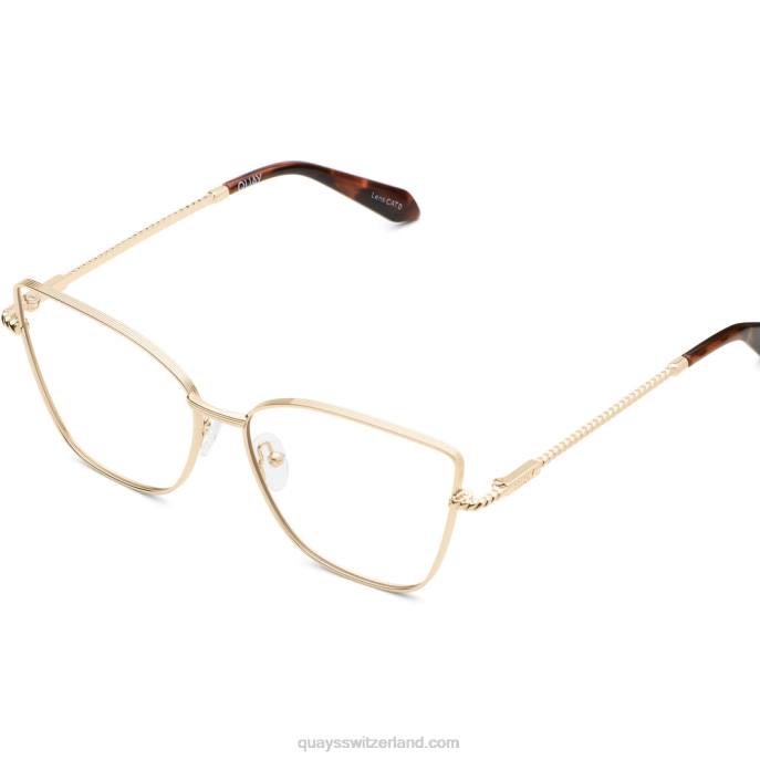 Quay sonnenbrille - sende es rx 00HB362 gold/klar rxQuay