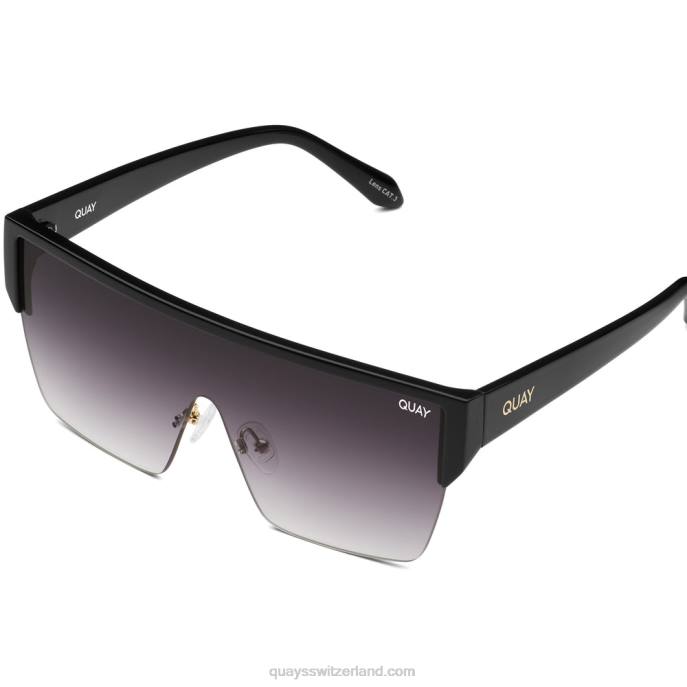 Quay sonnenbrille - Echokammer 00HB598 schwarzer Rauch Männer Quay