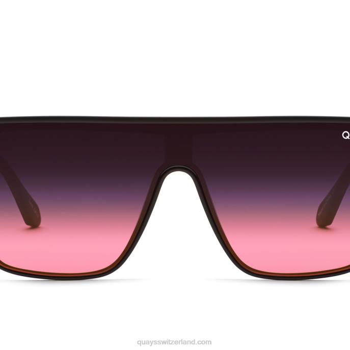 Quay sonnenbrille - Einbruch der Dunkelheit 00HB152 schwarz/schwarz rosa verblassen Männer Quay