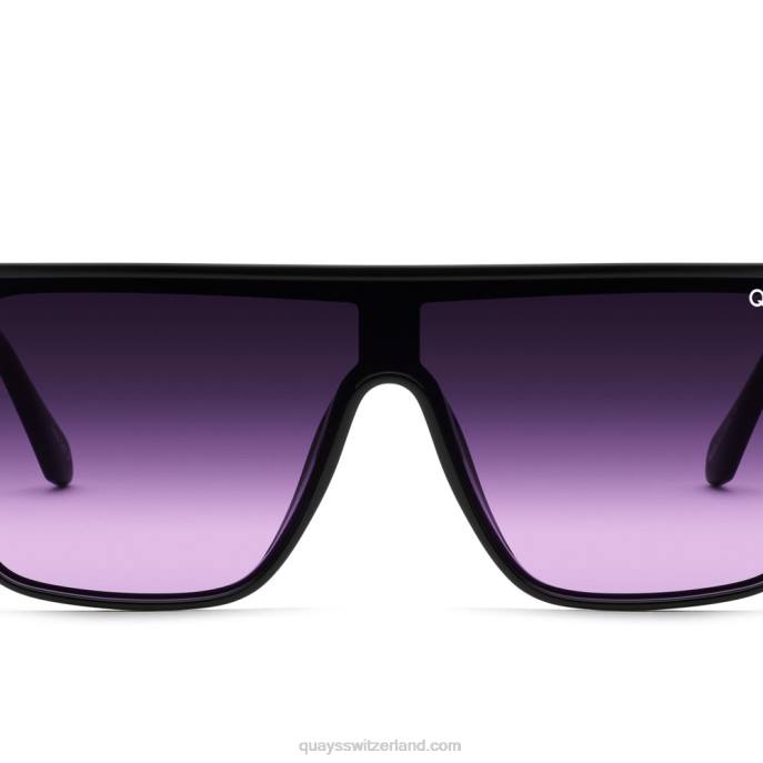 Einbruch der Dunkelheit 00HB555 schwarz/schwarz lila verblassen Männer Quay - Quay brille