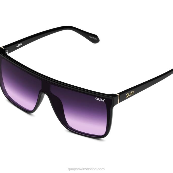 Einbruch der Dunkelheit 00HB555 schwarz/schwarz lila verblassen Männer Quay - Quay brille