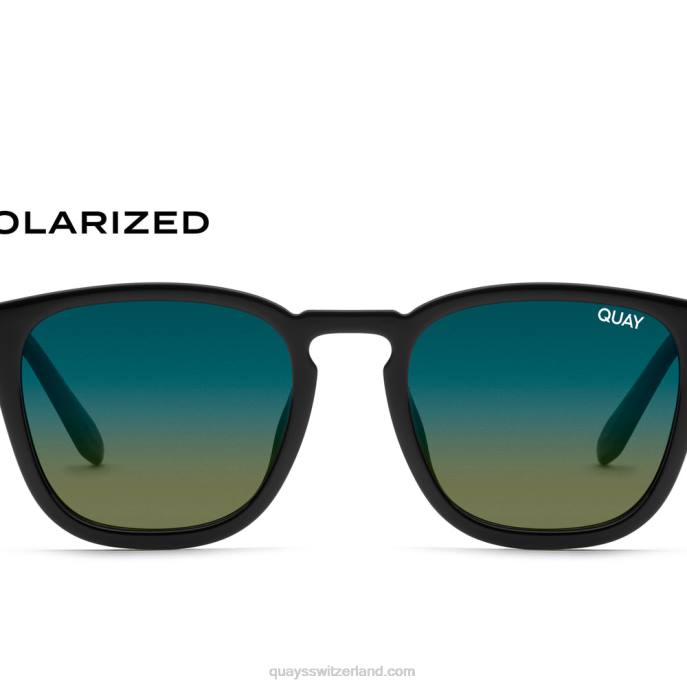 Jackpot-Remix 00HB154 schwarz silber/blau grün polarisiert Männer Quay - Quay brille