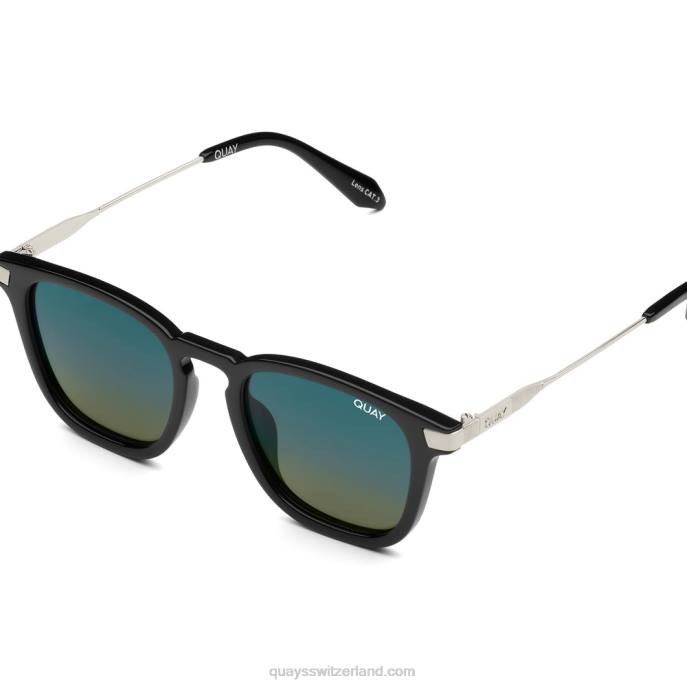 Jackpot-Remix 00HB154 schwarz silber/blau grün polarisiert Männer Quay - Quay brille