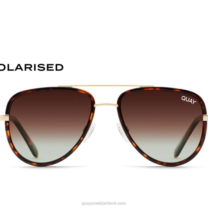 Quays Switzerland - alles drin 00HB575 gold/braun verblassen polarisiert Männer Quay