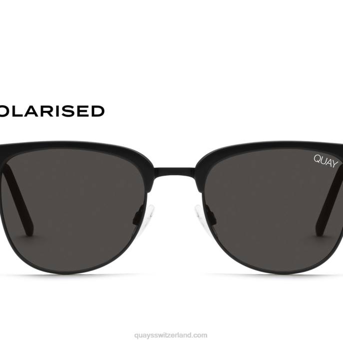 Quay sonnenbrille - ausweichend 00HB556 mattschwarz/rauch polarisiert Männer Quay