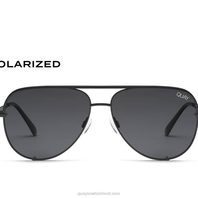hoher Schlüssel 00HB157 schwarz/rauch polarisiert Männer Quay - Quay brille