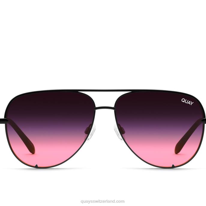 hoher Schlüssel 00HB163 schwarz/schwarz rosa verblassen Männer Quay - Quay brille