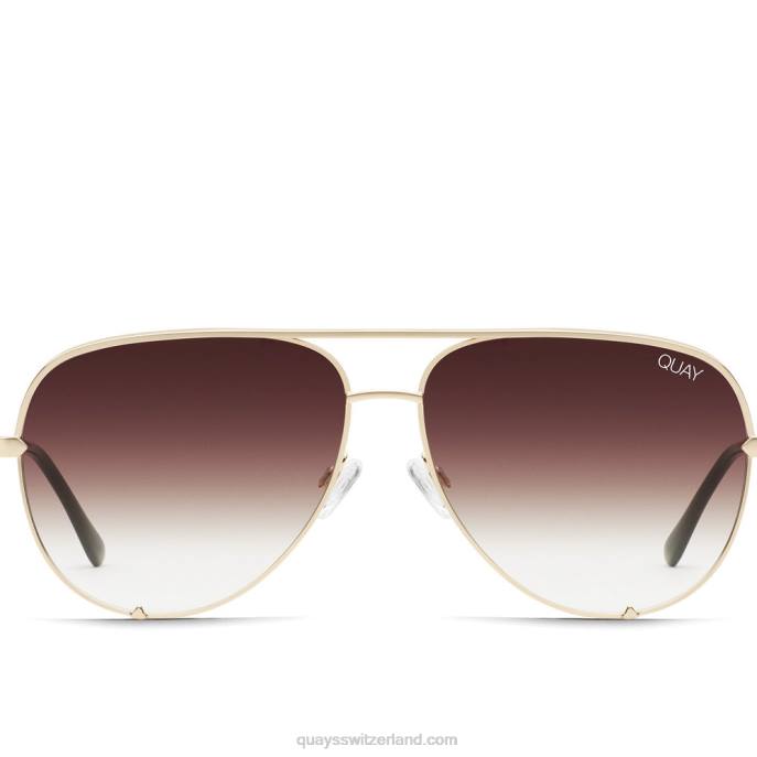 hoher Schlüssel 00HB166 gold/braun verblassen Männer Quay - Quay brille