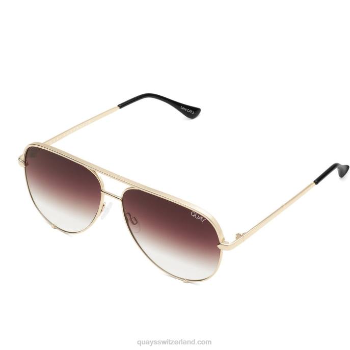 hoher Schlüssel 00HB166 gold/braun verblassen Männer Quay - Quay brille