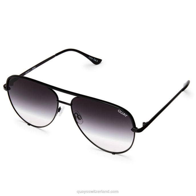 Quay sonnenbrille - hoher Schlüssel 00HB583 schwarz/verblassen Männer Quay