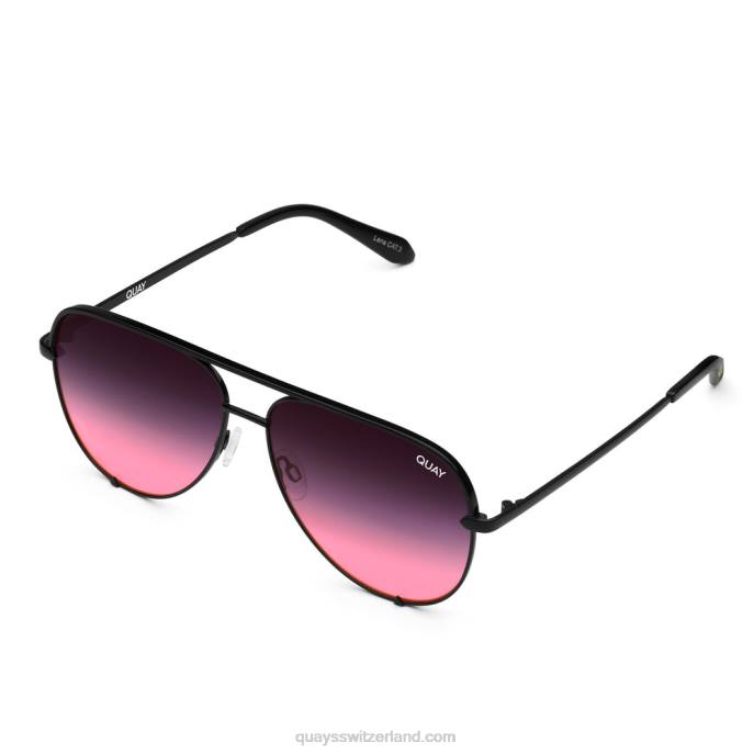 hoher Schlüssel 00HB585 schwarz/schwarz rosa verblassen Männer Quay - Quay brille