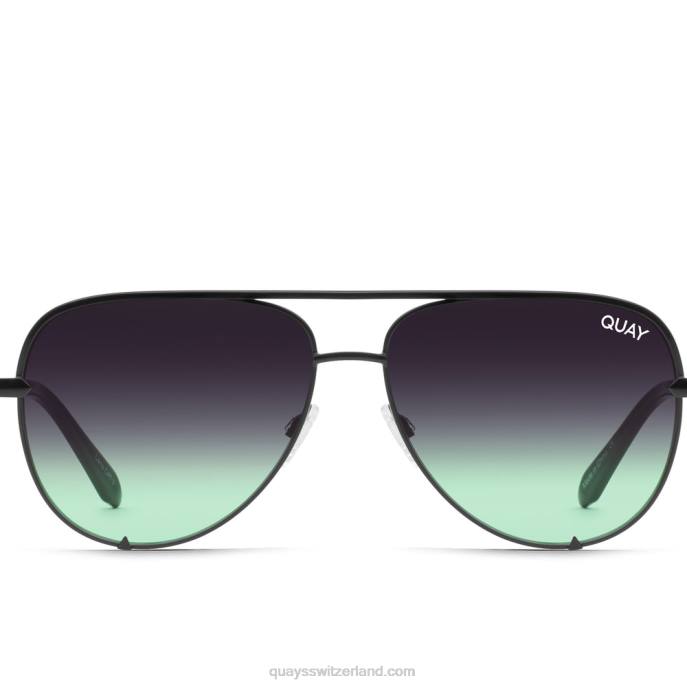 hoher Schlüssel 00HB588 Schwarz/Schwarz Fade Mint Männer Quay - Quay brille