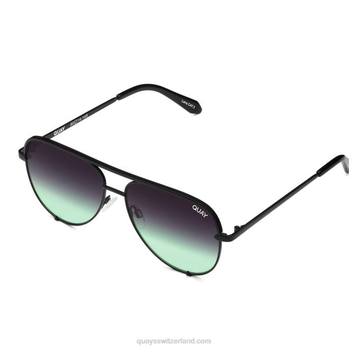 hoher Schlüssel 00HB588 Schwarz/Schwarz Fade Mint Männer Quay - Quay brille