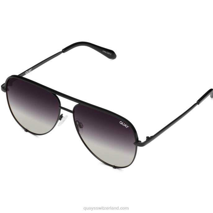 Quay sonnenbrille - hoher Schlüssel 00HB916 schwarz/fade polarisiert Männer Quay