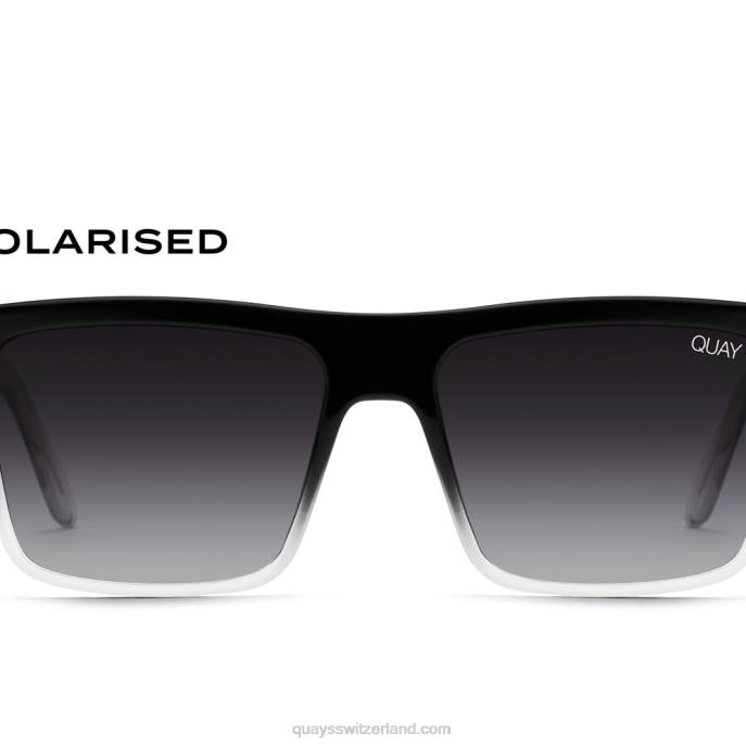 Quay sonnenbrille - lass es laufen 00HB559 blkclr/smkpolarisiert Männer Quay