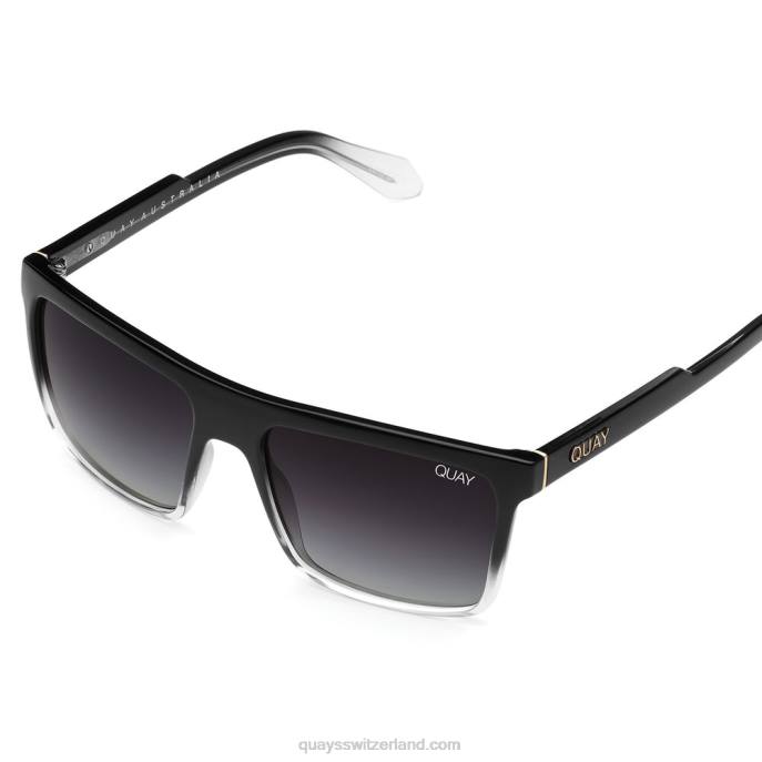 Quay sonnenbrille - lass es laufen 00HB559 blkclr/smkpolarisiert Männer Quay