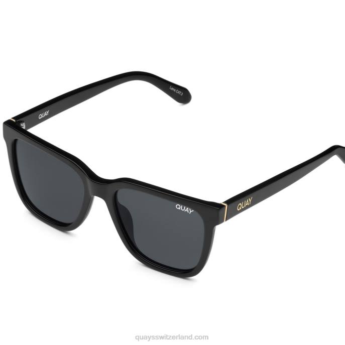 Quay sonnenbrille - verdrahtet 00HB604 schwarz/rauch polarisiert Männer Quay