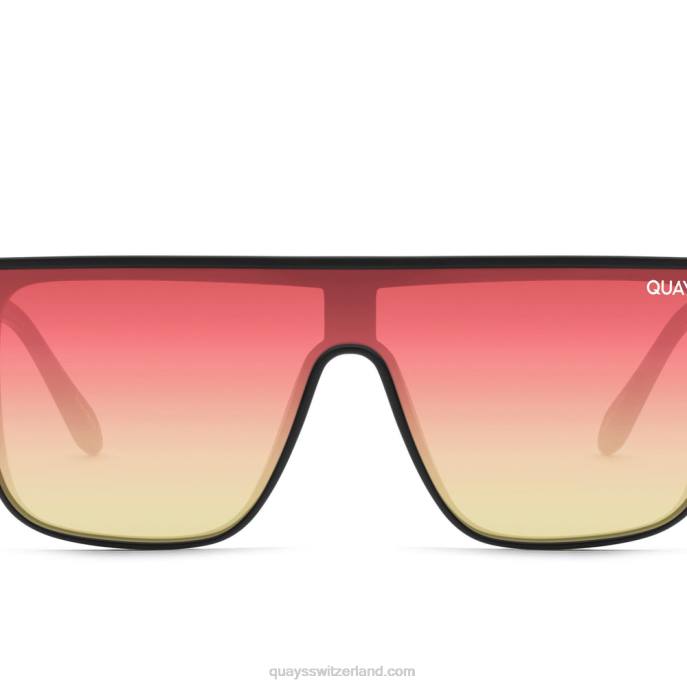 Quay sonnenbrille - Einbruch der Dunkelheit mittel 00HB953 mattschwarz/koralleQuay