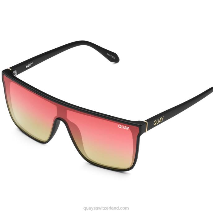 Quay sonnenbrille - Einbruch der Dunkelheit mittel 00HB953 mattschwarz/koralleQuay