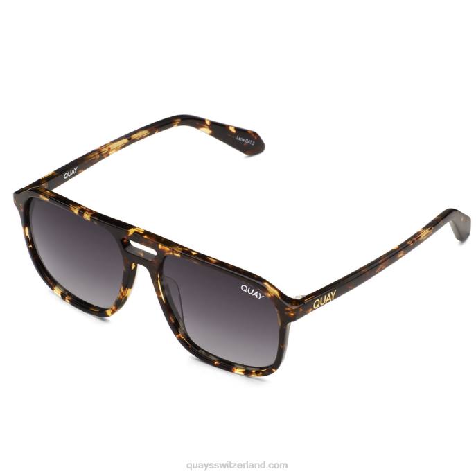 Quay sonnenbrille - im Flug 00HB950 gelb schildkröte/rauch polarisiertQuay
