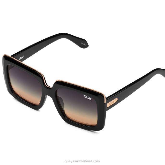 Quays Switzerland - Gesamtstimmung remixt 00HB1057 schwarz/schwarze Rose verblassenQuay