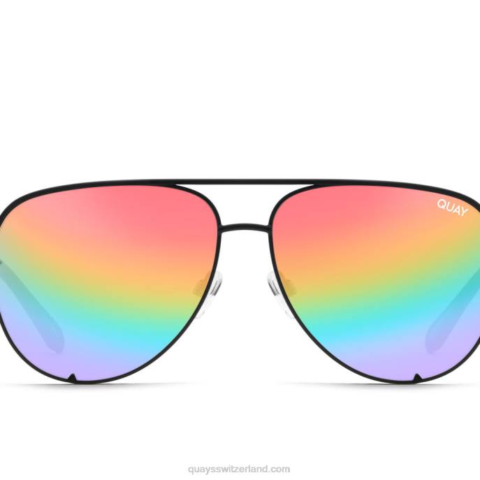 High Key extra groß 00HB1040 mattschwarz/regenbogenQuay - Quay brille