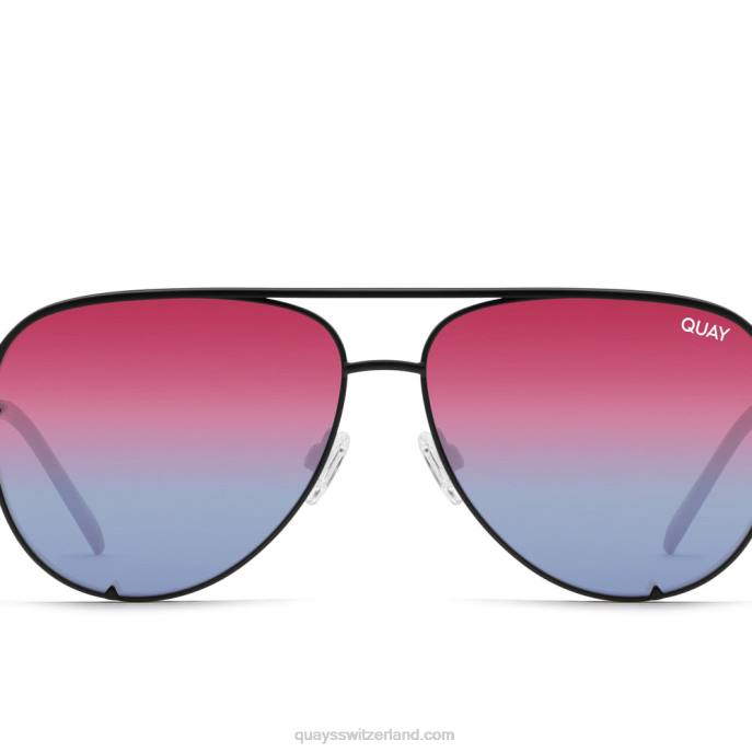 High Key extra groß 00HB1043 matt schwarz/lila blauQuay - Quay brille