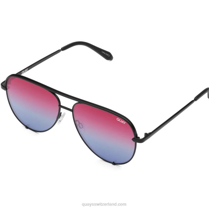 High Key extra groß 00HB1043 matt schwarz/lila blauQuay - Quay brille