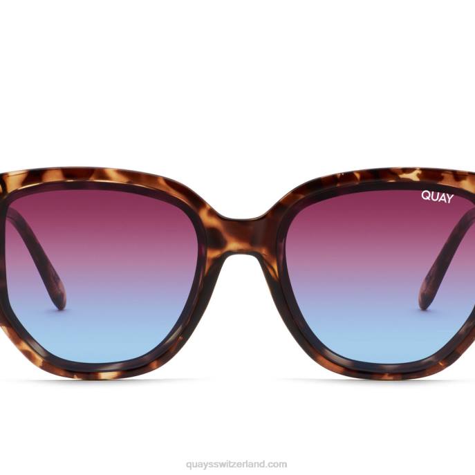 Kaffee laufen extra groß 00HB1055 Schildpatt/lila blauQuay - Quay brille