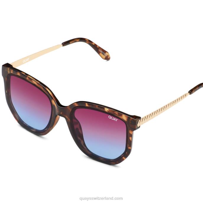 Kaffee laufen extra groß 00HB1055 Schildpatt/lila blauQuay - Quay brille