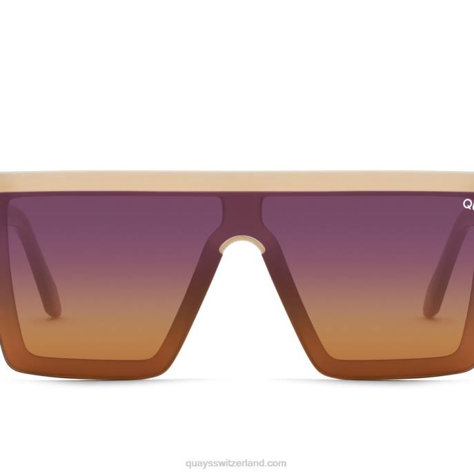 Quay sonnenbrille - Nachsicht 00HB1044 elfenbein/lila bis orangeQuay