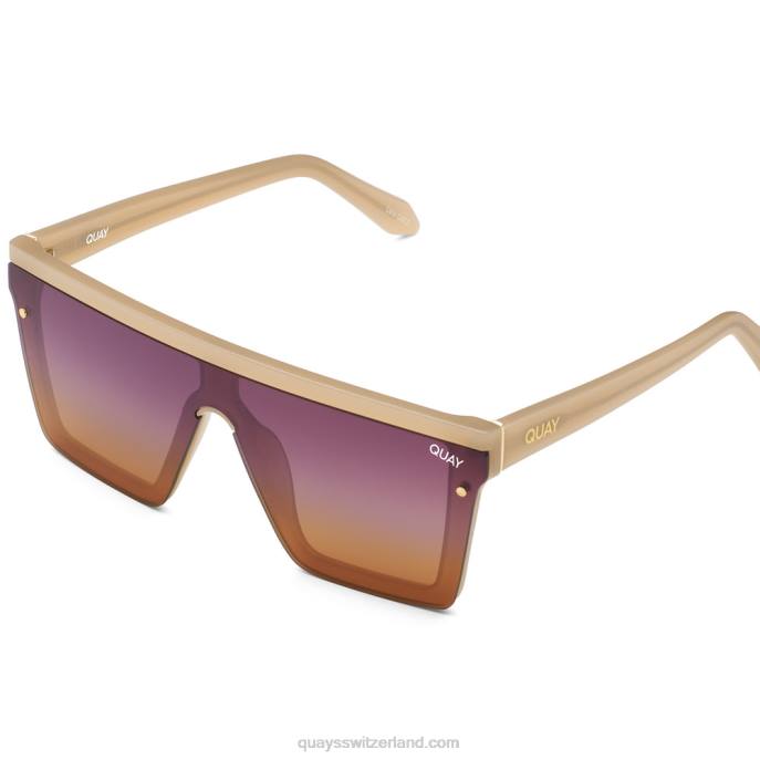 Quay sonnenbrille - Nachsicht 00HB1044 elfenbein/lila bis orangeQuay